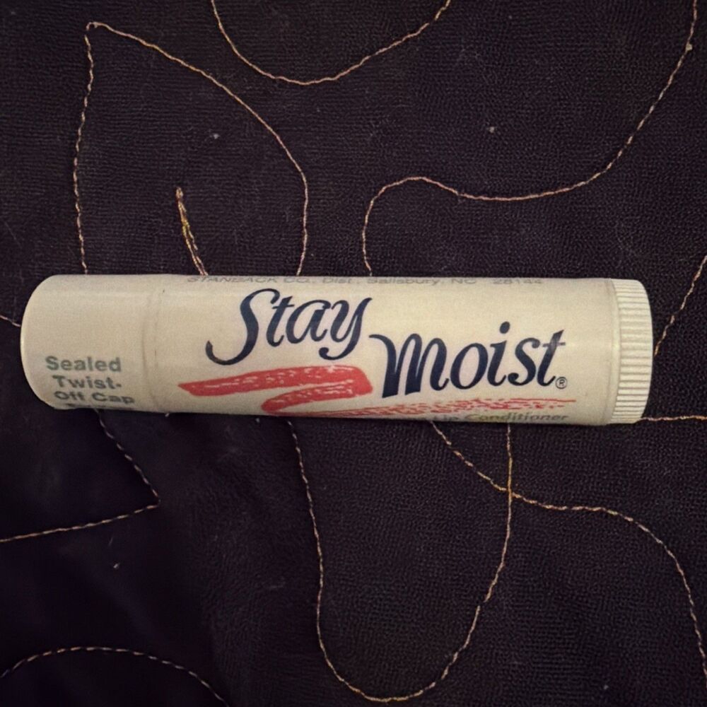 “STAY MOIST” ChapStick Lip Balm .16 oz Sealed Very Rare USA Funny Gift Collector